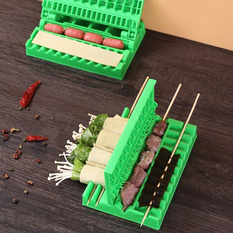 DỤNG CỤ KẸP LÀM THỊT XIÊN , XIÊN NƯỚNG CÁ VIÊN 3 TRONG 1 SIÊU NHANH SIÊU TIỆN LỢI