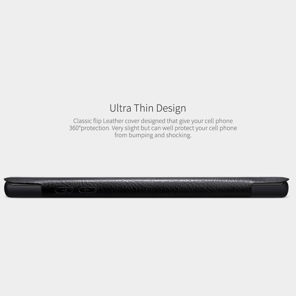 Bao da Leather cho Samsung Galaxy Note 10 Plus (6.8 inch) hiệu Nillkin có ngăn đựng thẻ, bề mặt da cao cấp mềm mịn  - Hàng chính hãng