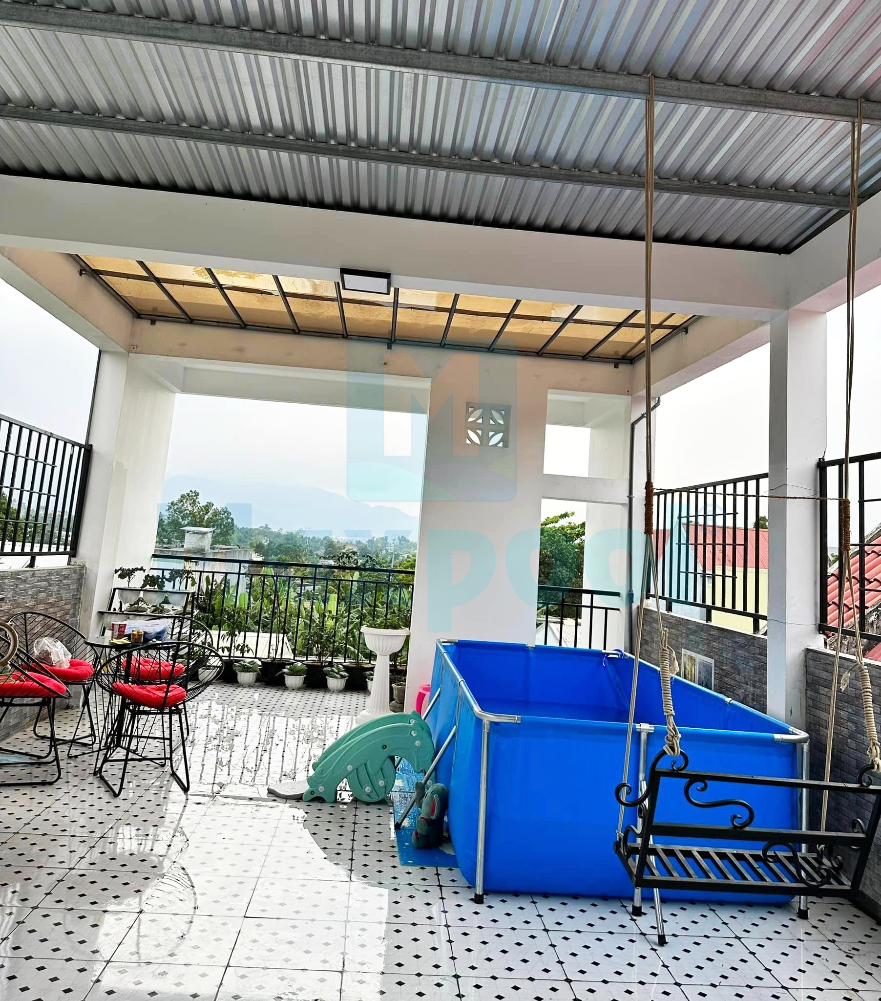 Bể bơi khung kim loại KT 3m x 1.6m x 80cm - Thương hiệu MAXPOOL