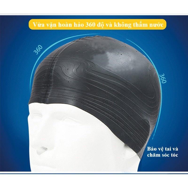Mũ bơi người lớn COOSA - SC4606 chất liệu Silicone cao cấp ngăn ướt tóc
