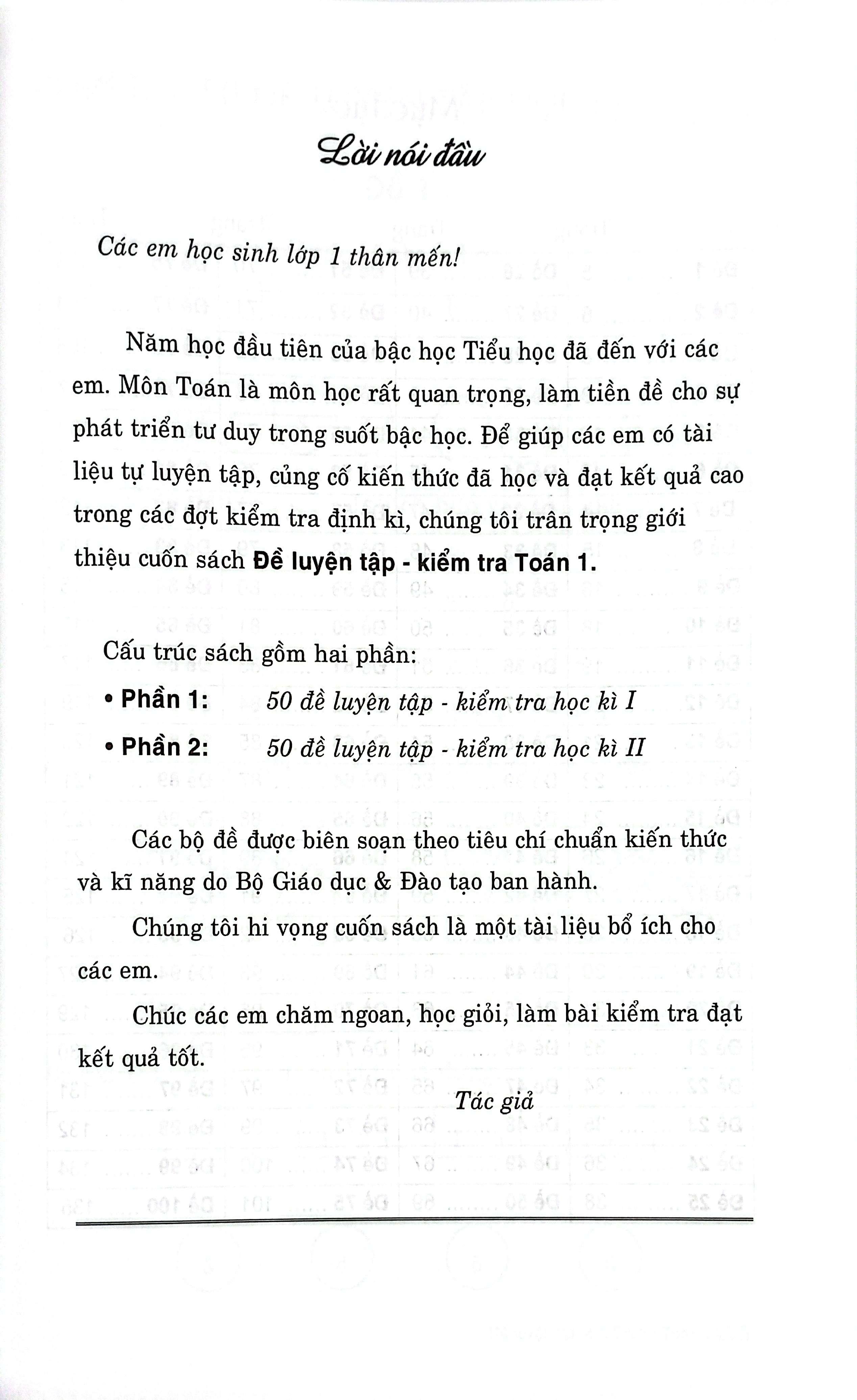 Sách - Đề Luyện Tập Và Kiểm Tra Toán 1