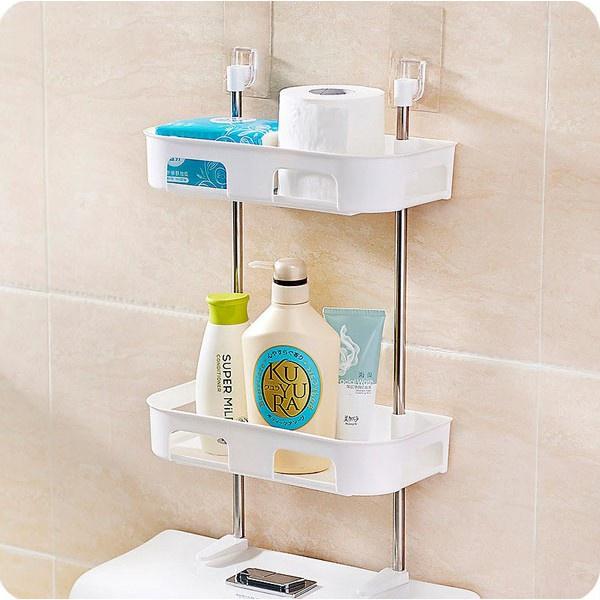 Kệ nhà tắm , kệ để đồ đa năng đặt trên bồn cầu 2 tầng 3 tầng bằng nhựa cao cấp thông minh tiện lợi