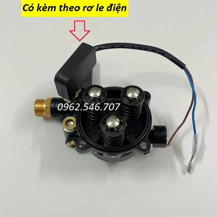 Bộ đầu bơm máy rửa xe mini có chỉnh áp kèm rơ le điện ( Bh 6 thang )