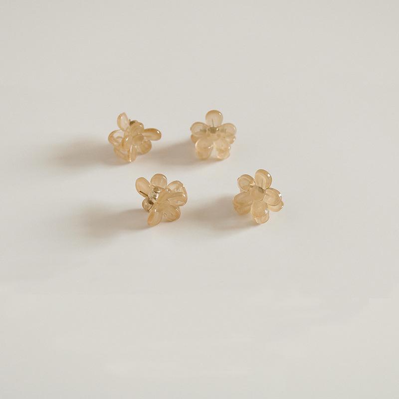 Hộp 16 chiếc Kẹp tóc càng cua cỡ nhỏ hình bông hoa nhiều màu PK1270