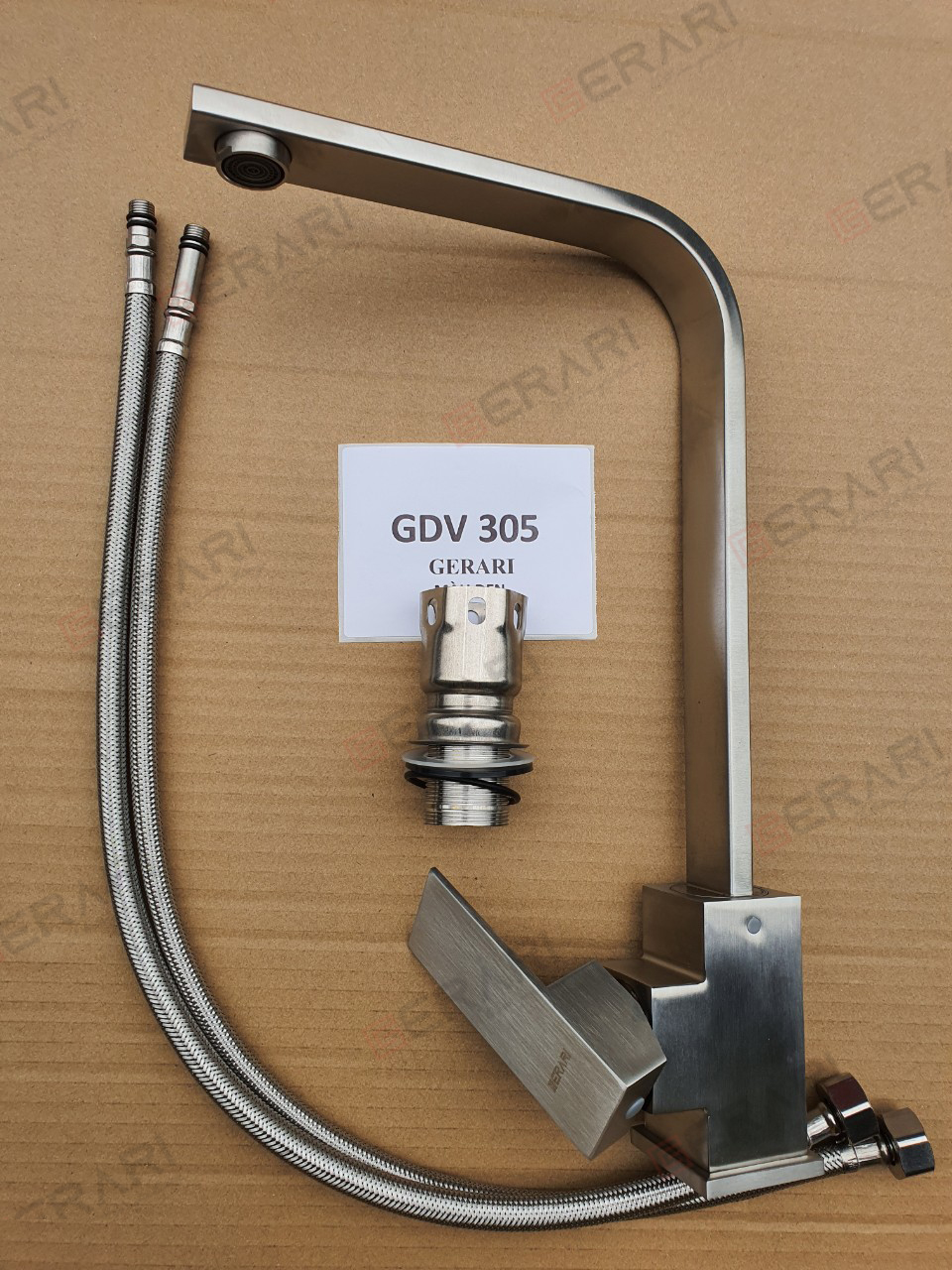 Vòi inox 304 hai đường nước nóng lạnh mã GDV305 thương hiệu GERARI