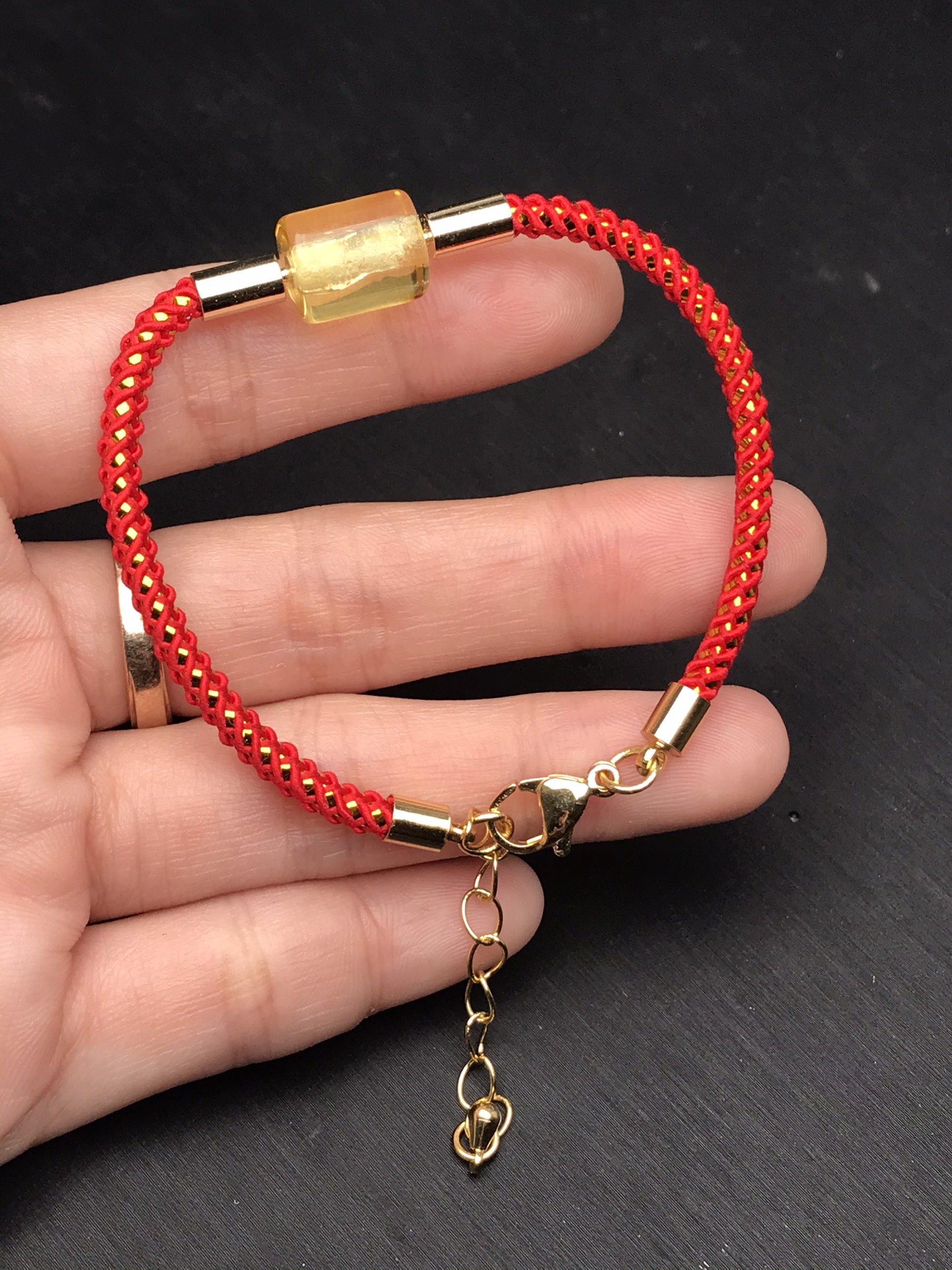 Vòng tay đồng điếu đá ngọc cẩm thạch A 10mm