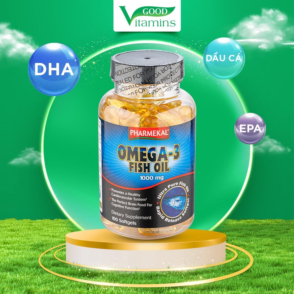 Viên Uống Dầu Cá Omega 3 Fish Oil Phamekal Dạng viên 1000mg