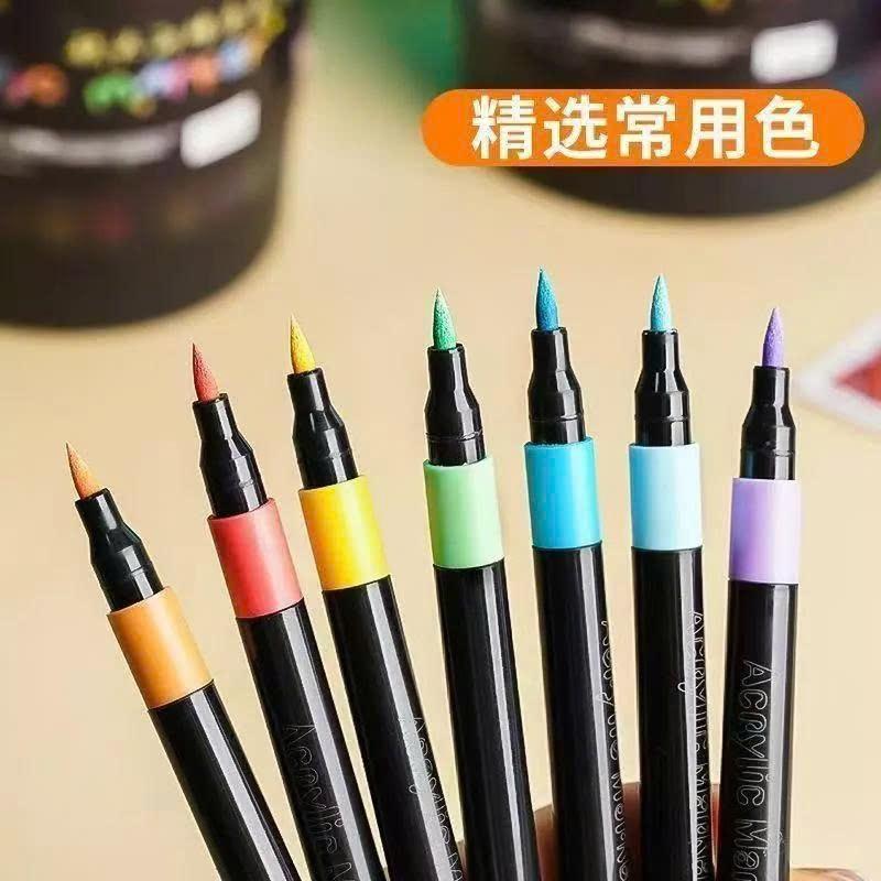Bộ Bút Sơn Màu Acrylic Marker 120 Màu Hộp Nhựa Vẽ Được Trên Mọi Chất Liệu, Xô 120 màu