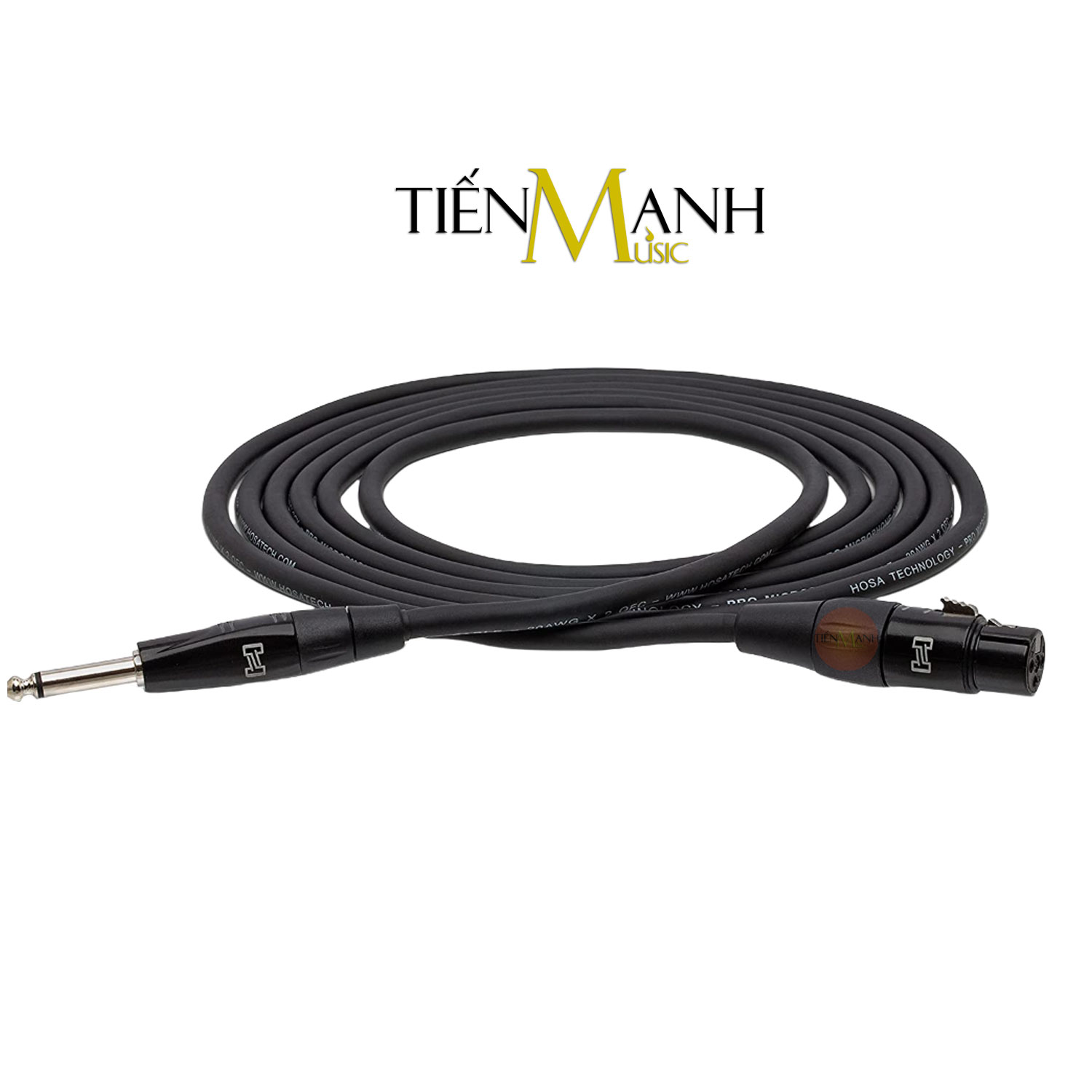 Dây Cáp Micro Hosa Hát Karaoke Pro REAN XLR Canon Cái sang 6ly TS Mono Dài 3m, 7.5m HMIC-010HZ, HMIC-025HZ Cable XLR3F to 1/4 in Hàng Chính Hãng - Kèm Móng Gẩy DreamMaker