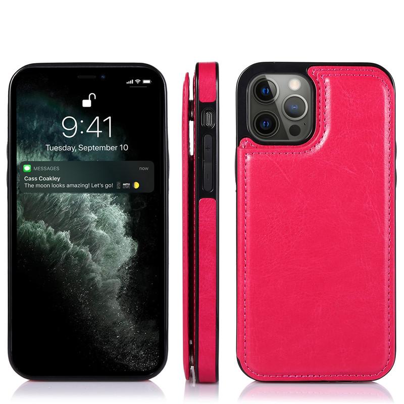 Bao Da Nắp Gập Có Ngăn Đựng Thẻ Cho Iphone 6 6s 7 8 Se2 11 Pro Max Plus