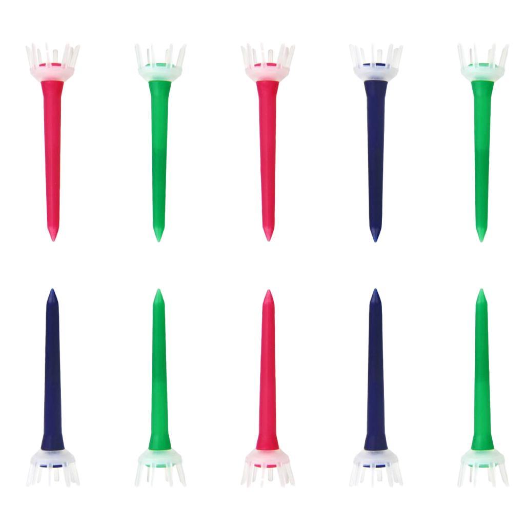 10pcs Golf Tee Crown Claw Tees 2 3/4'' Ball Holder Club Accessories 60mm