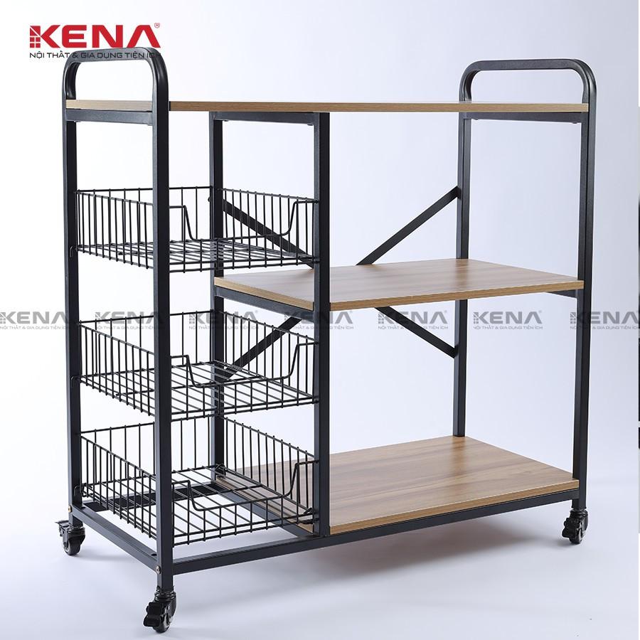 Kệ để lò vi sóng, kệ bếp đa năng KENA phủ sơn tĩnh điện KN 138-3