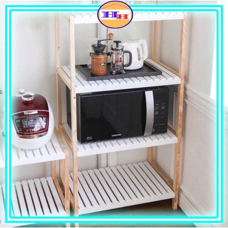Kệ để lò vi sóng bằng gỗ thông nhiều kích thước