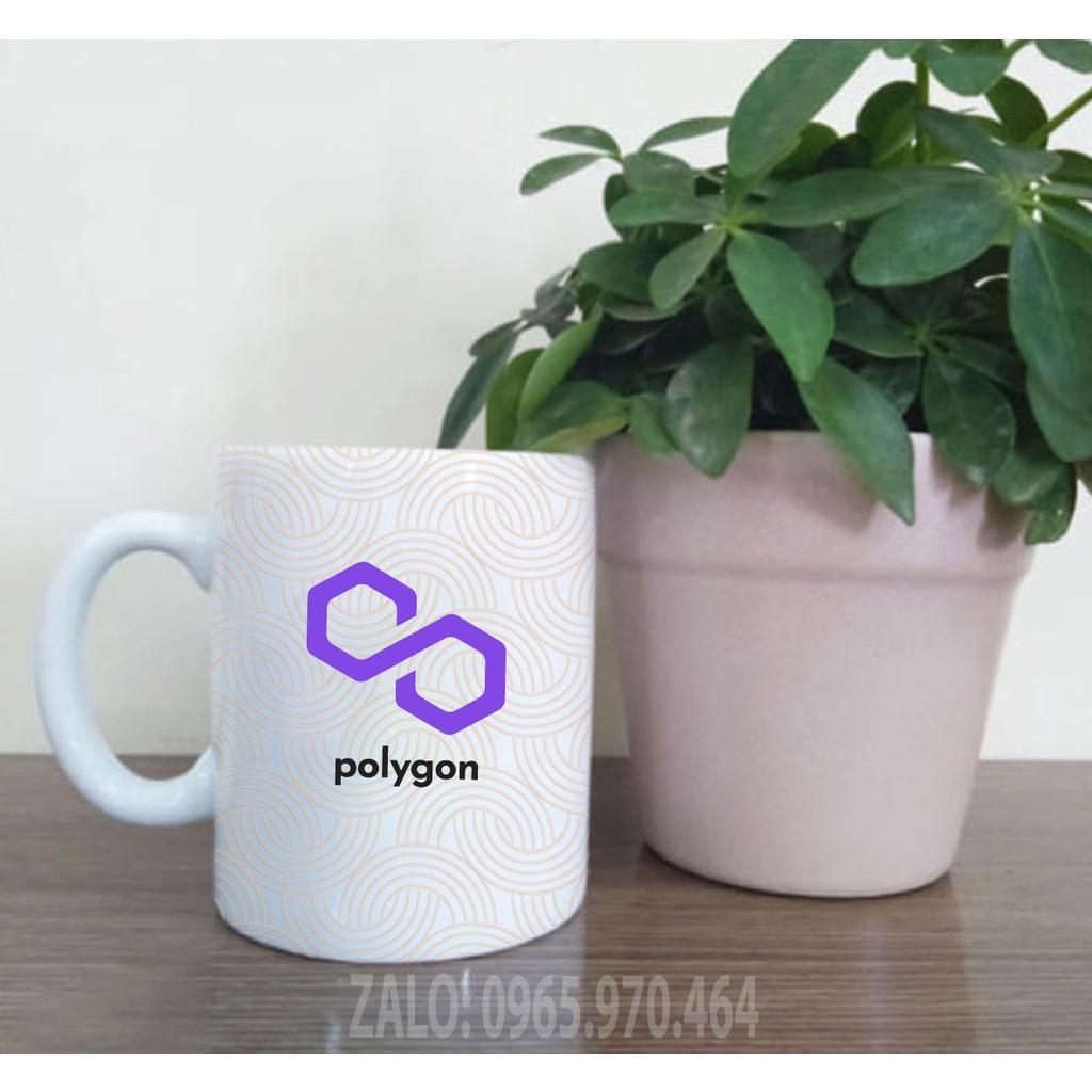 Ly Sứ Có Quai Họa Tiết Đồng Coin POLYGON - In hình lên ly sứ, cốc theo yêu cầu của bạn - IN HÌNH LỚP, CÔNG TY