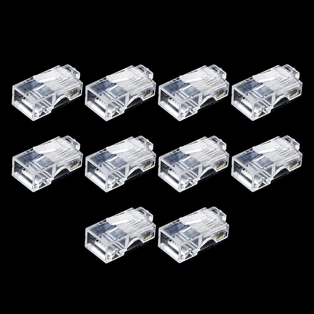 10 Pieces SHD Connectors Crimp Ends 8P8C UTP Network Plug