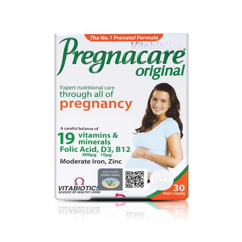 Viên Uống Pregnacare Original Vitabiotics - Vitamin tổng hợp cho bà bầu &amp; mẹ sau sinh (2 vỉ x 15 viên)