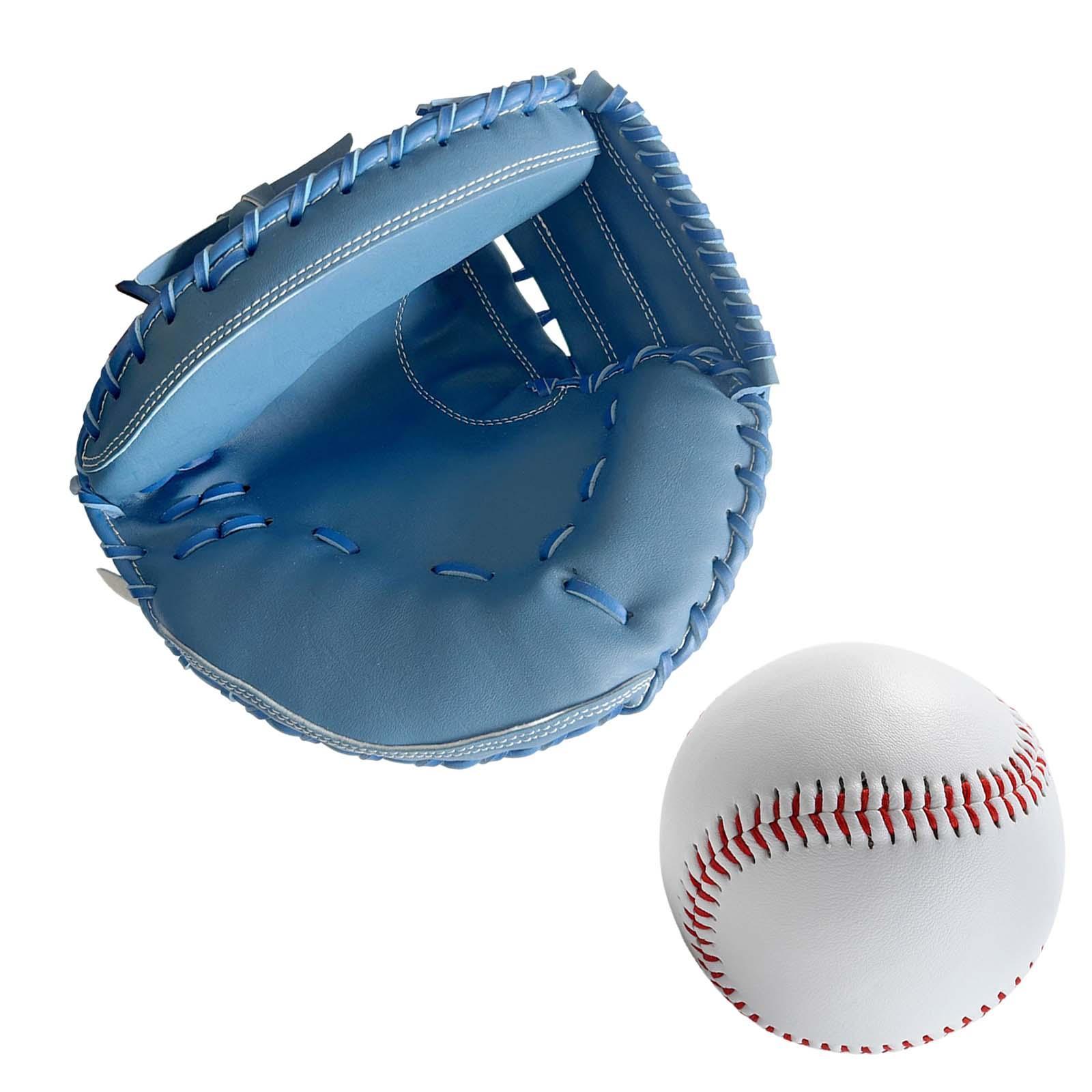 Baseball Catcher Gloves PU with Baseball Ball Teeball Glove Men Women Unisex