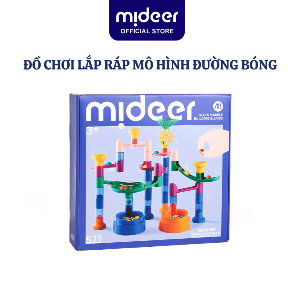 Đồ chơi lắp ráp mô hình đường bóng lăn Mideer Track Ball Blocks - Crossing the Maze