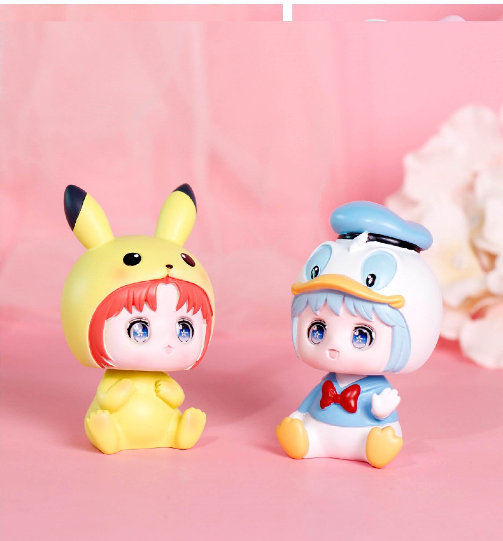Set 4 Tượng Trang Trí Bé Cái Anime Cute Trang Trí Đẹp Cho Bàn Học Phòng Ngủ