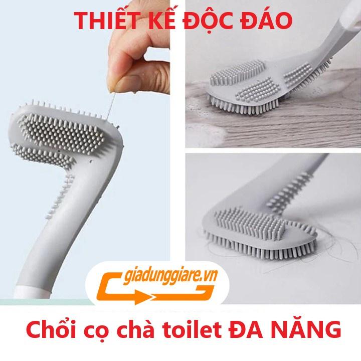 CHỔI CỌ TOILET thông minh SILICON cọ chà vệ sinh MẪU MỚI sạch mọi ngóc ngách bồn cầu, nhà tắm - KÈM MÓC DÁN