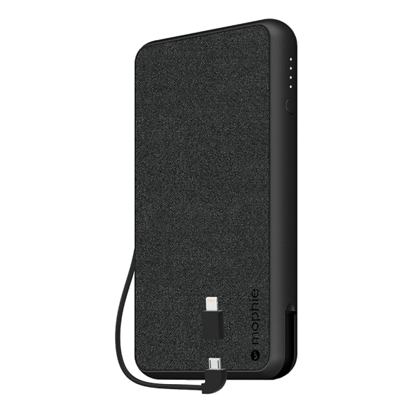 Pin Sạc Dự Phòng Mophie Powerstation Plus 10000mAh Tích Hợp Cáp Lightning Cho iPhone Hỗ Trợ Sạc Đầu Vào Không Dây Chuẩn Qi 5W 401101678 - Hàng Chính Hãng