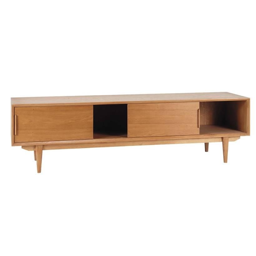 Tủ TV 2 cánh Portobello phong cách Vintage gỗ tự nhiên