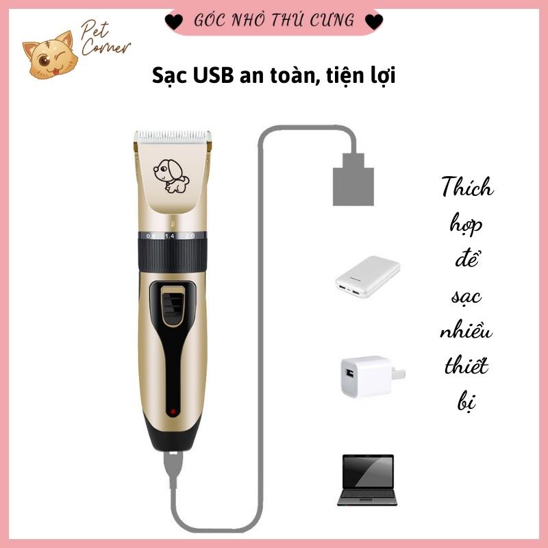 Bộ tông đơ cắt lông cho chó mèo Clipper cao cấp