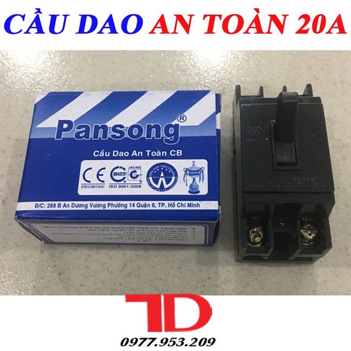 Cầu dao an toàn 20A PAN-SONG, CB tự động