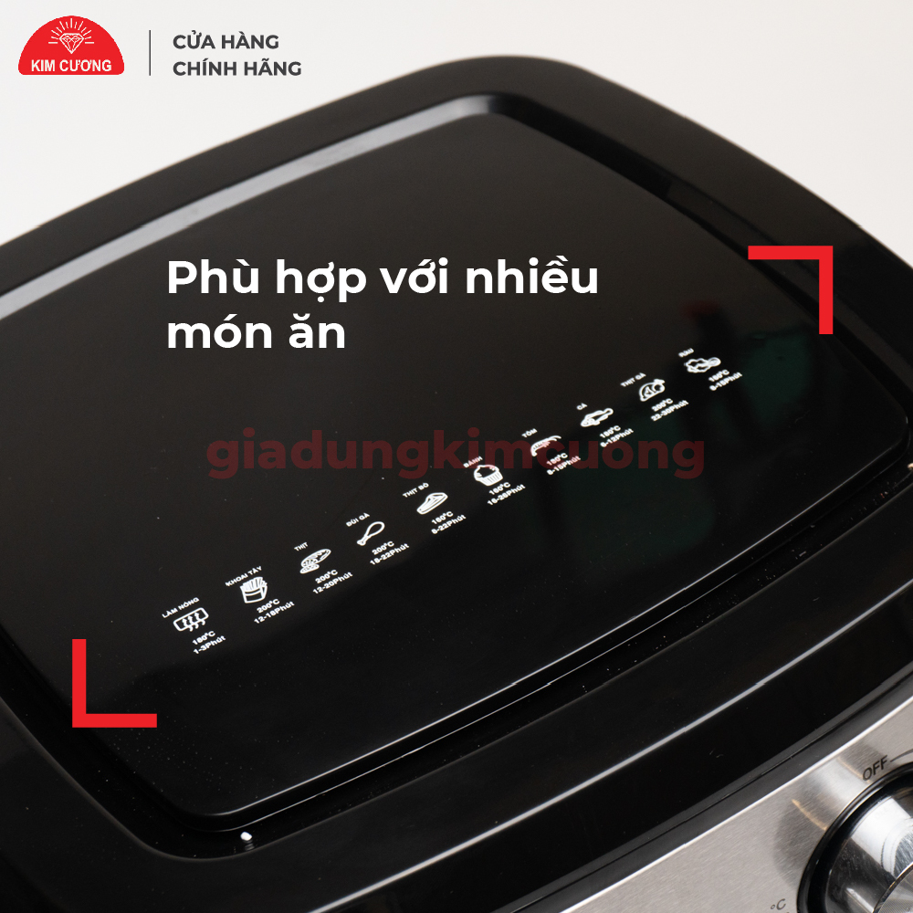 Nồi Chiên Không Dầu Kim Cương - Dung Tích 9.2 Lít - Hàng Chính Hãng