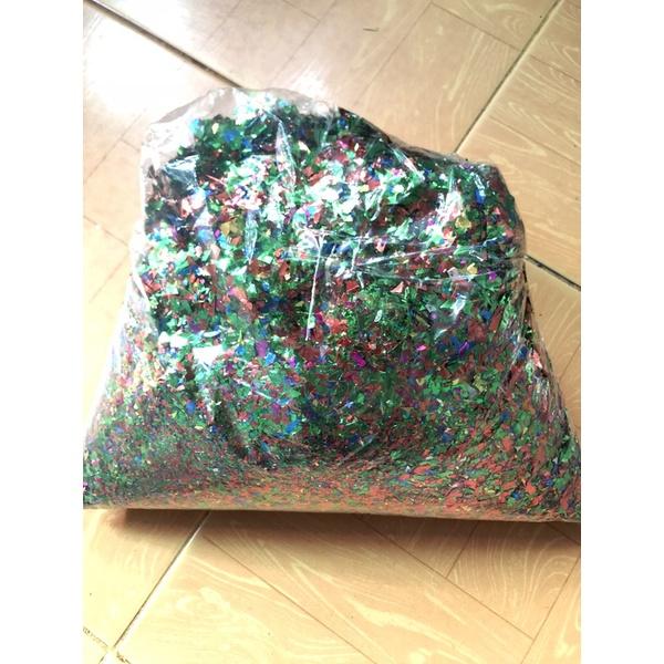 1kg kim tuyến giấy kiếng vụn bỏ bong bóng kim sa óng ánh kim tuyến đám cưới