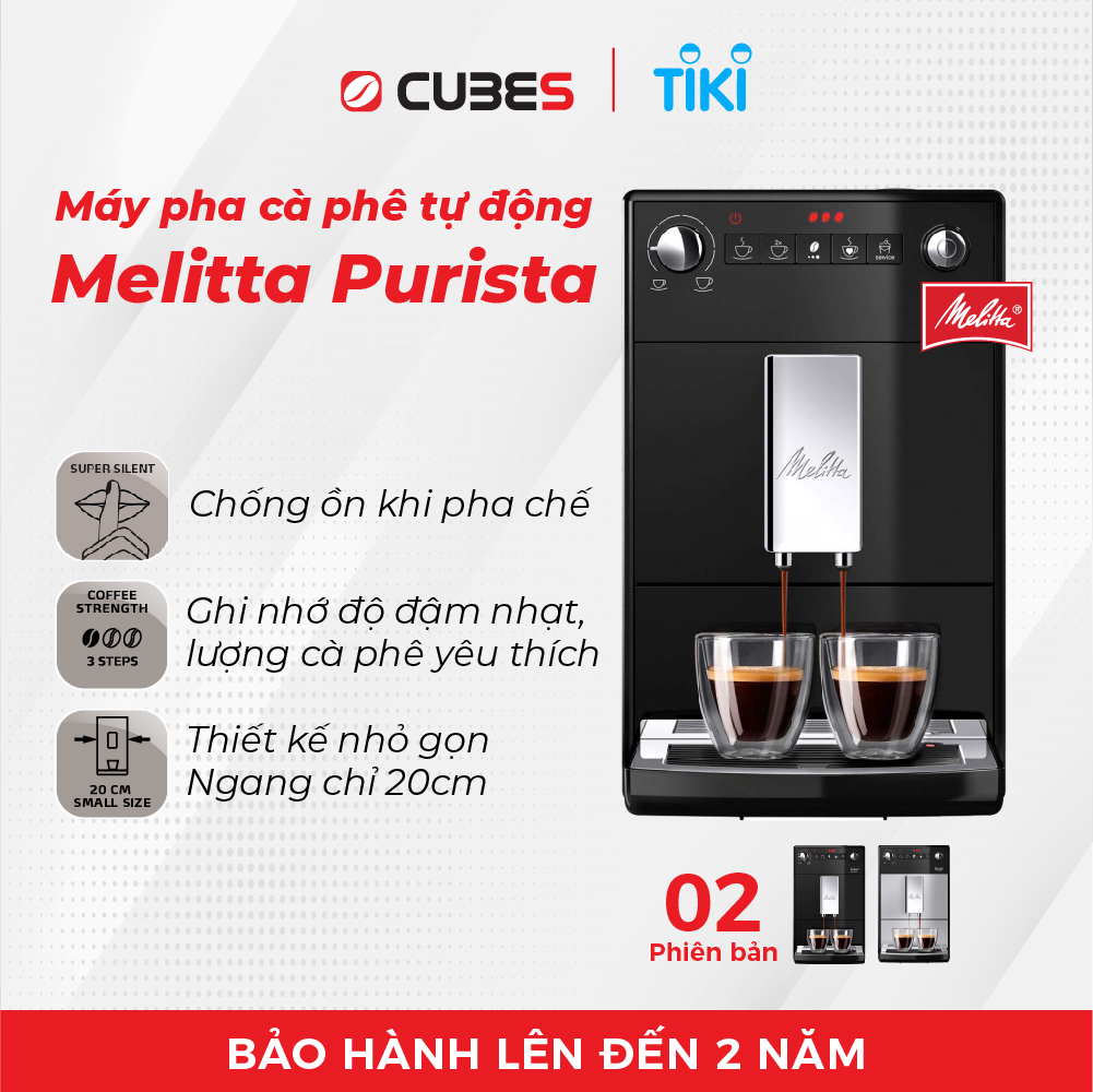 Máy pha cà phê tự động Melitta Purista - Hàng nhập khẩu chính hãng từ Đức