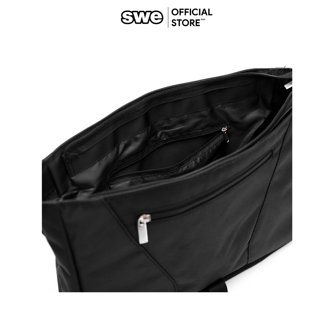 Túi đeo chéo nam nữ unisex SWE MESSENGER BAG  canvas đen phong cách hiện đại - Thương hiệu SWE VN