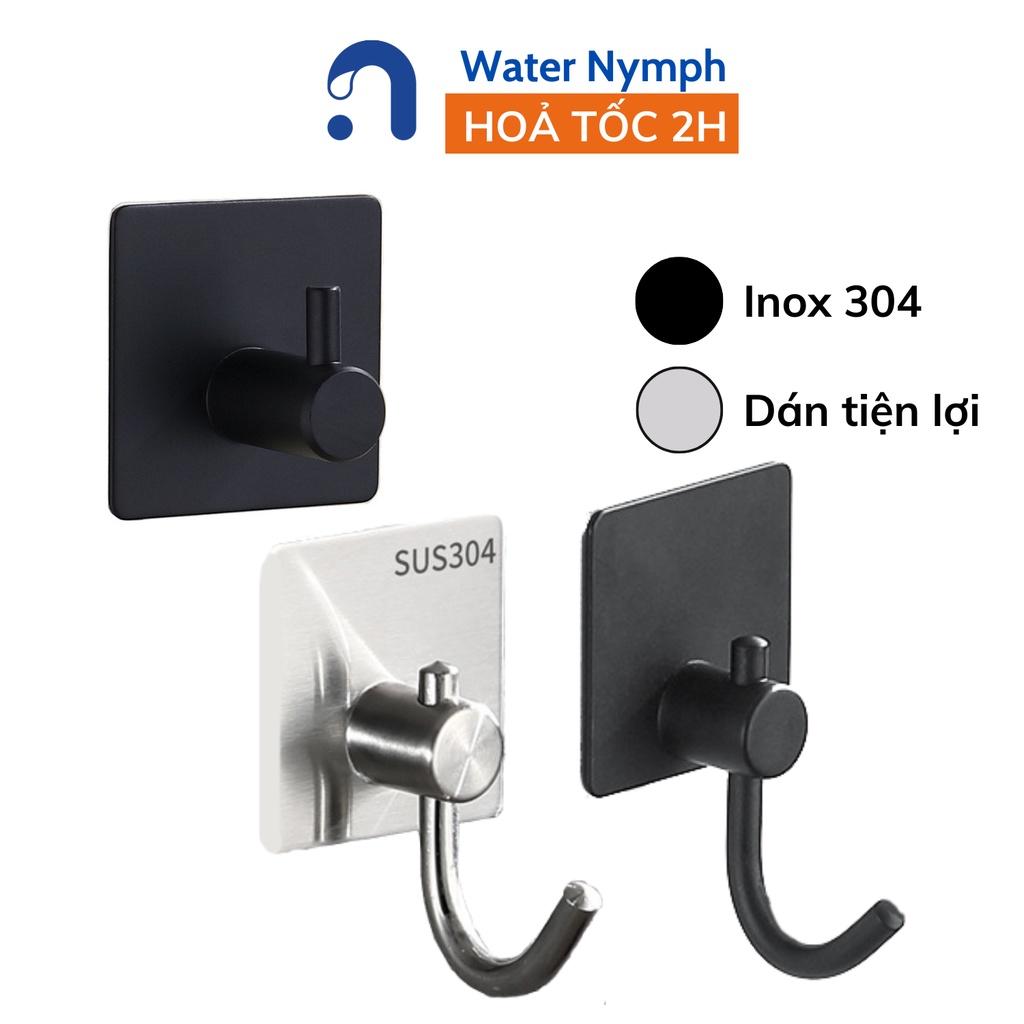 Móc treo quần áo, đồ dùng nhà tắm, nhà bếp, móc dán tường inox 304 cao cấp Waternymph đen, bạc