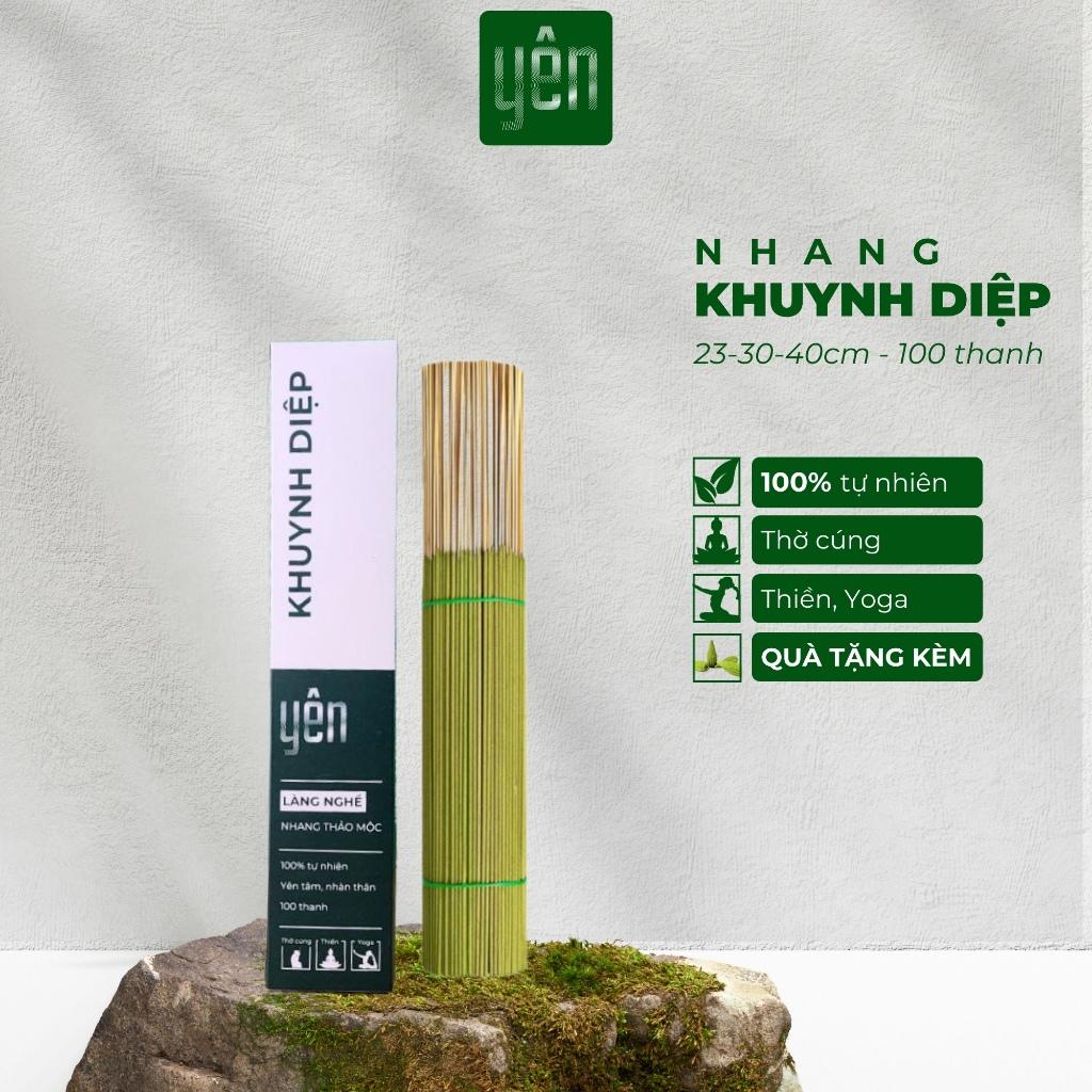 Nhang Khuynh Diệp Sạch Hộp 100 Thanh Loại 23-30-40cm Hộp 100 Thanh Yên 100 % Tự Nhiên Thờ Cúng Thư Giãn - Diệp-40cm-100thanh