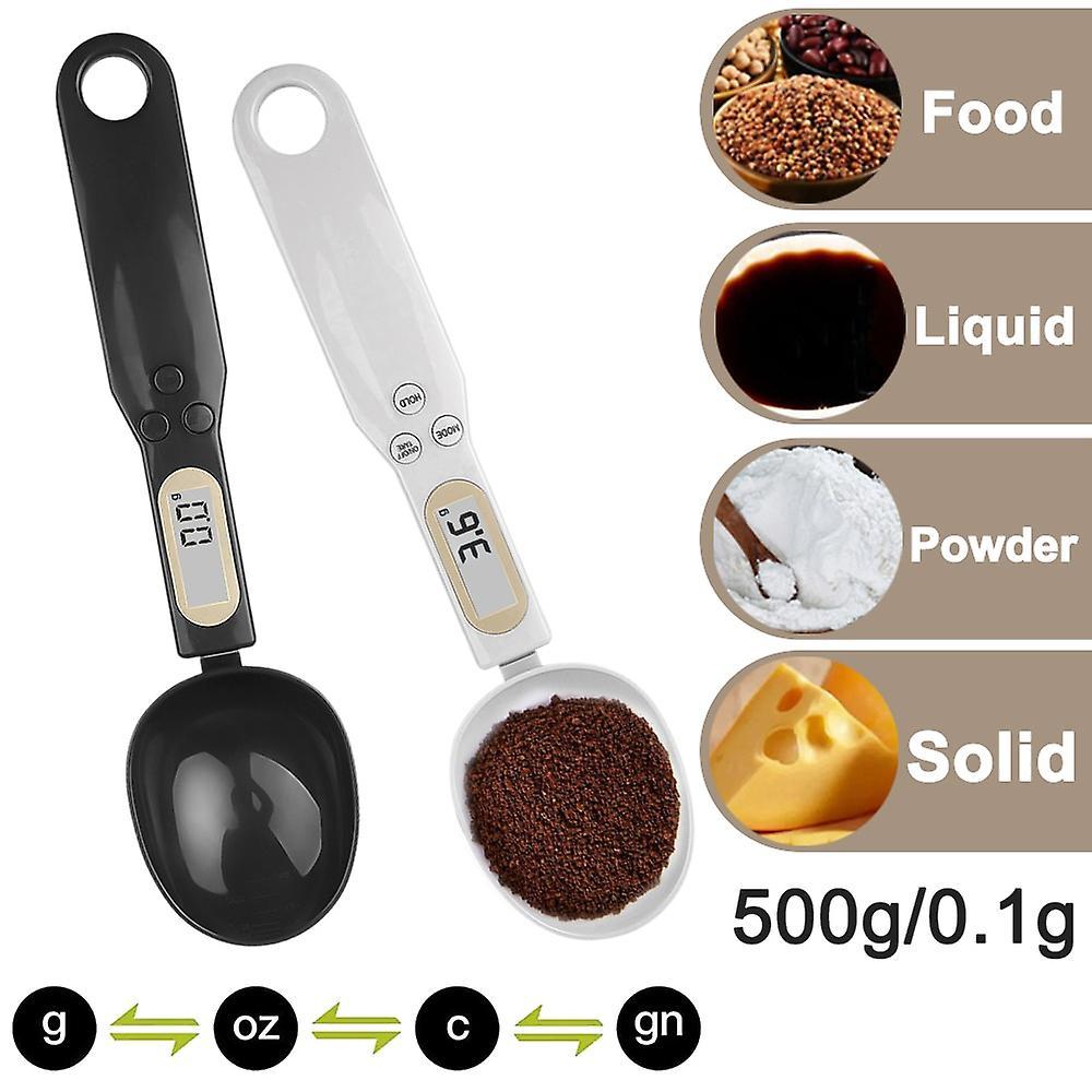 2 Chiếc Muỗng Đo Điện Tử Thìa Đo Kỹ Thuật Số Di Động 500G/0.1G Thìa Thực Phẩm Điện Tử Mini
