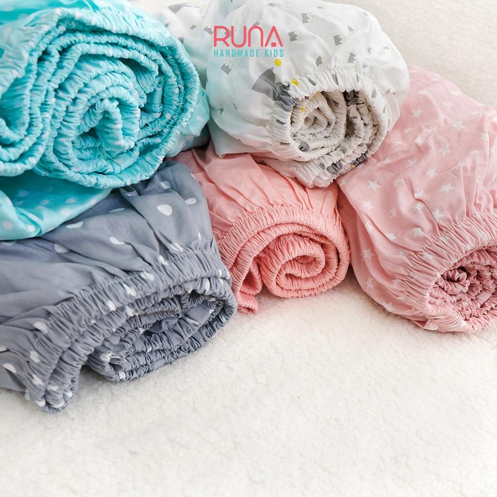 Ga giường bo thun Runa Kids chất liệu Cotton Hàn 100% cao cấp kích thước 1m8x2m