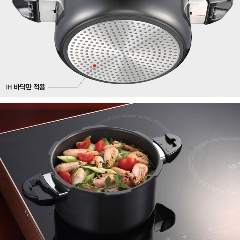 Nồi áp suất nhôm chống dính hiệu PoongNyun BMPC-08(IH) / BMPC-10(IH) - Hàng Chính Hãng
