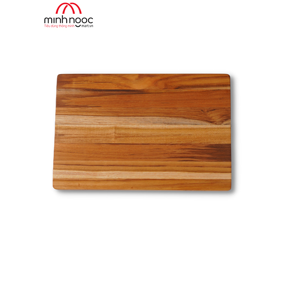 Thớt gỗ Teak ghép ngang, hình chữ nhật 20x30x2,5 cm - MSP CG01. Dùng cắt, thái, khay trưng bày thực phẩm.