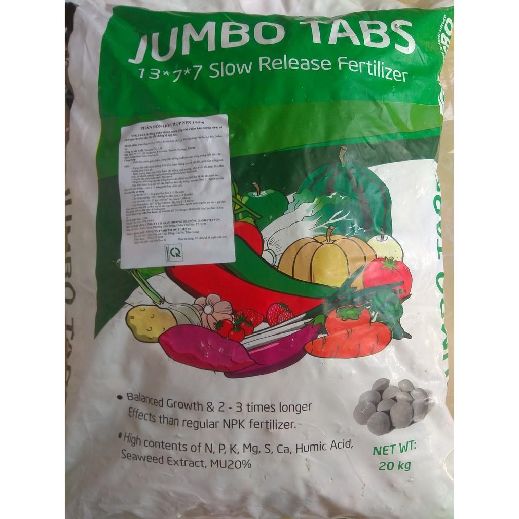 Phân bón quả bàng Hàn Quốc JUMBO TABS NPK 14-8-6 - chiết lẻ gói 1 kg