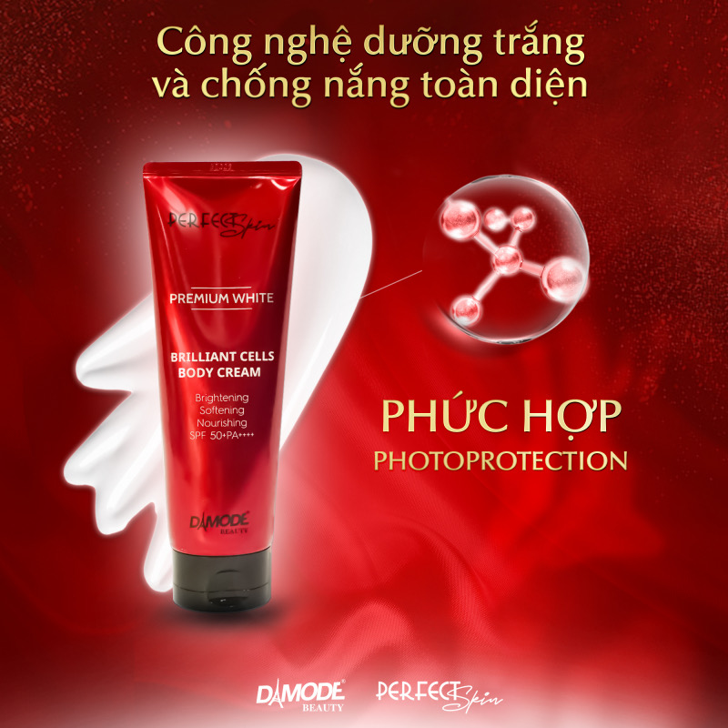 Kem dưỡng thể trắng da BRILLIANT CELL BODY CREAM DAMODE chai 200gr