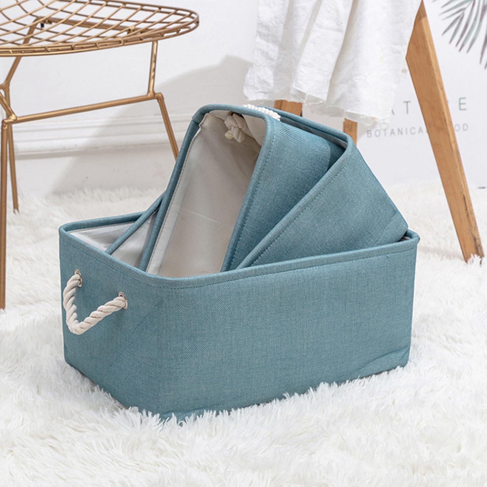 2X Fabric Storage Basket Collapsible Waterproof Toy Organizer Large Storage Bin