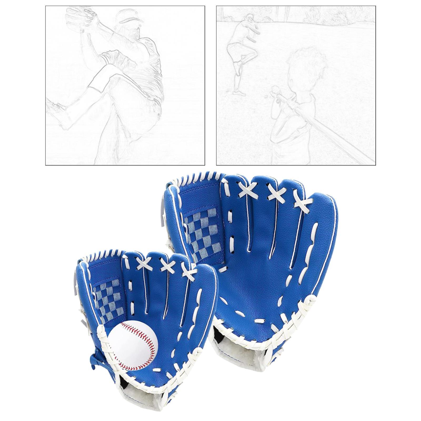 2x Baseball Glove Mitts Hand Catcher Infield Outfield Gloves Softball Gloves