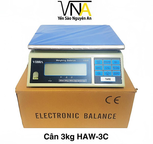 Cân 3kg HAW-3C (Pin + Nguồn)