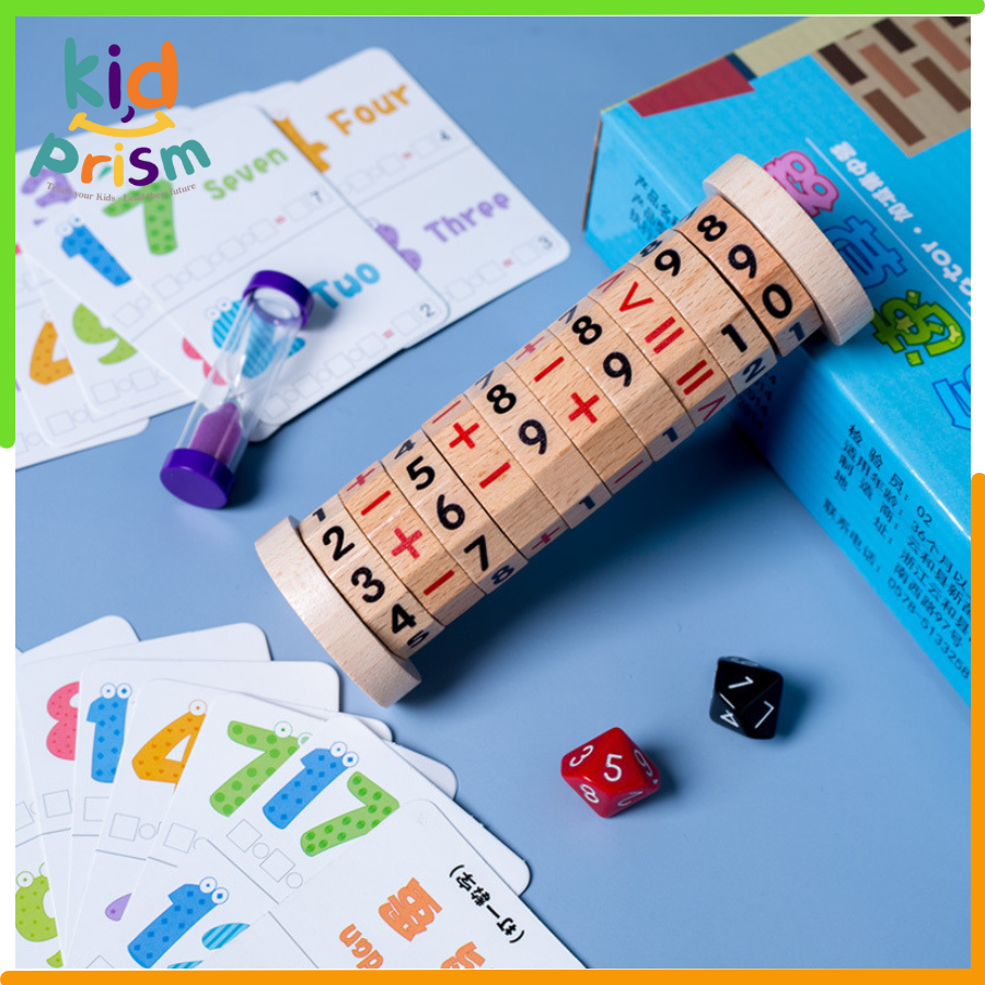 Rubik toán học bằng gỗ giúp trẻ làm quen với các phép tính cơ bản (Đồ chơi giáo dục)