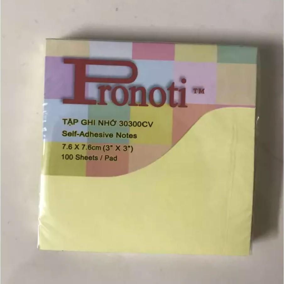 Giấy note vàng 3x3 Pronoti 7,6cm x 7,6cm