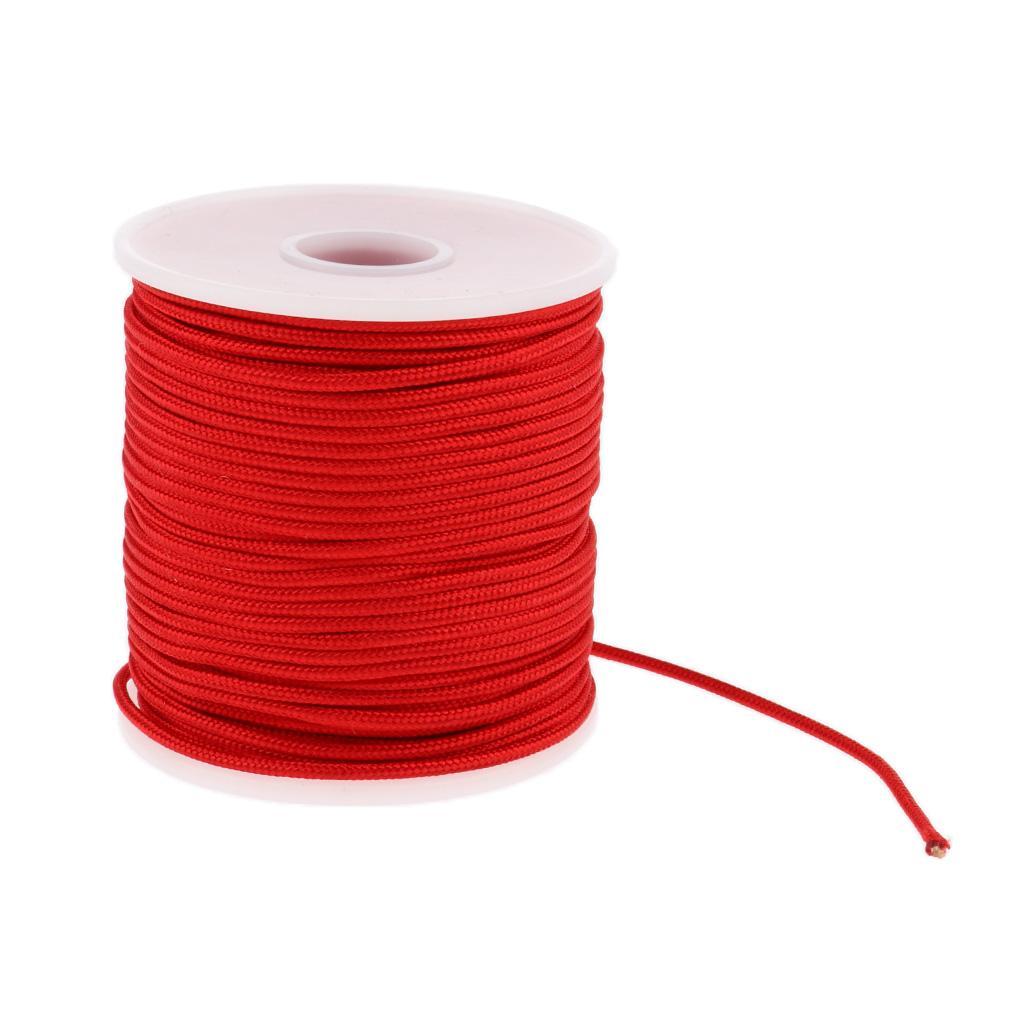 2 Pieces 2mm 50m Paracord Parachute Rope Cord Outdoor Camping Tent Guylines, Hiking Travel Hunting Survival