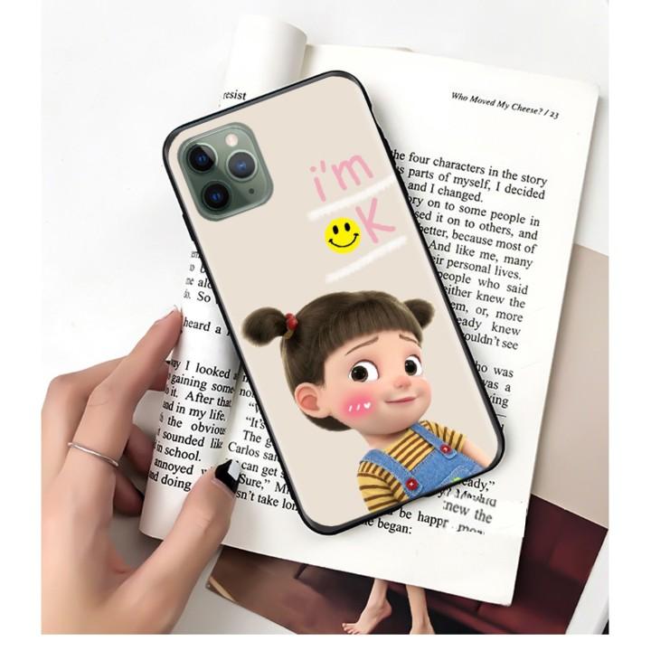 Ốp điện thoại dành cho iphone ICASE viền nhám búp bê baby chống xước camera 6s/6plus/6splus/7/8/7plus/8plus/x/xs/xsmax/11/11promax