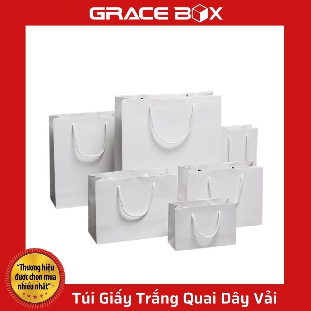 Túi Giấy Trắng - Quai Dây Vải Chắc Chắn