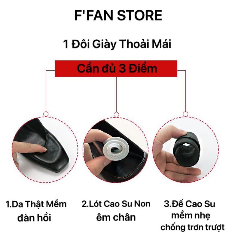 GIÀY MŨI VUÔNG (DA THẬT) DA MỀM - CÔNG SỞ TIẾP VIÊN HÀNG KHÔNG NỮ FFAN STORE