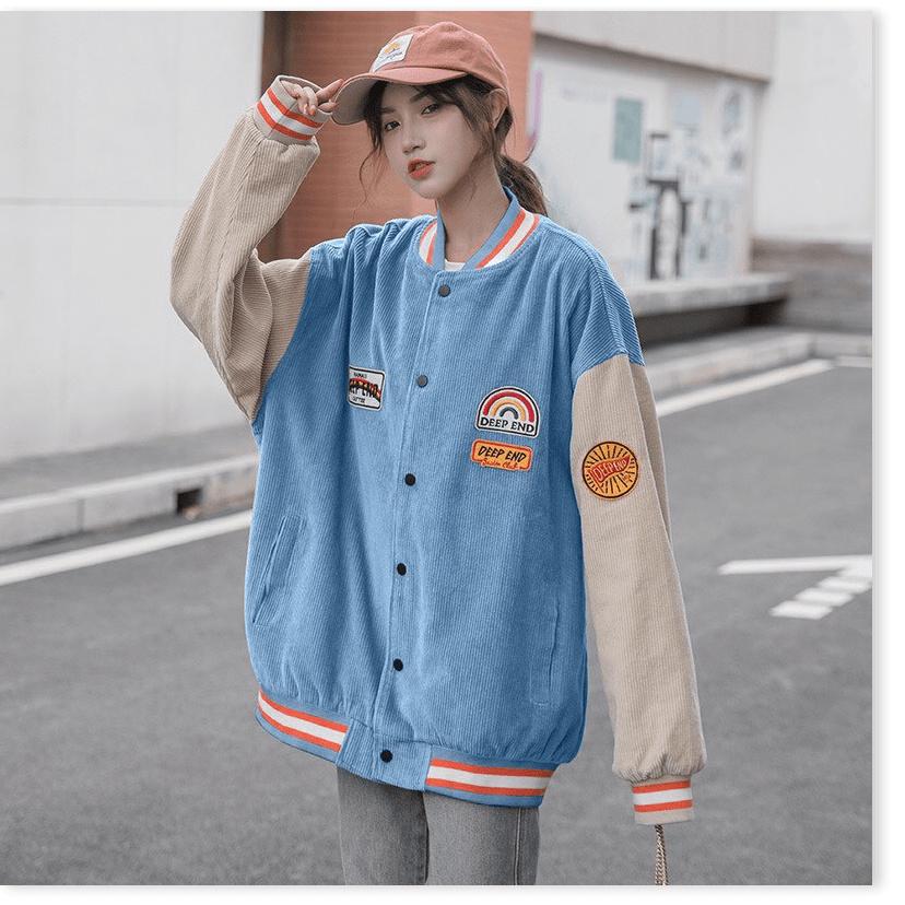 Hình ảnh ÁO KHOÁC BOMBER , ÁO KHOÁC NHUNG BOMBER NỮ CỰC XINH BAO ĐẸP - TÔN DÁNG PHONG CÁCH HÀN QUỐC THỜI TRANG OASAKA FASHION